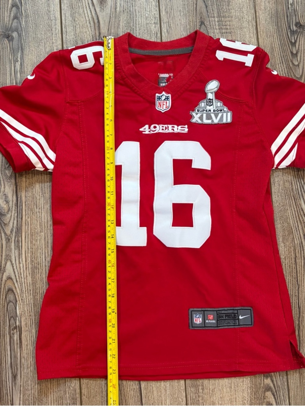 Nike 49ers Joe Montana #16 Women’s M Red Jersey Super Bowl Patch - Picture 10 of 11